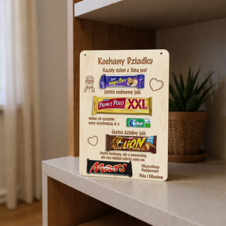 Prezent na Dzień Babci i Dziadka wyjątkowa Tabliczka na Batony